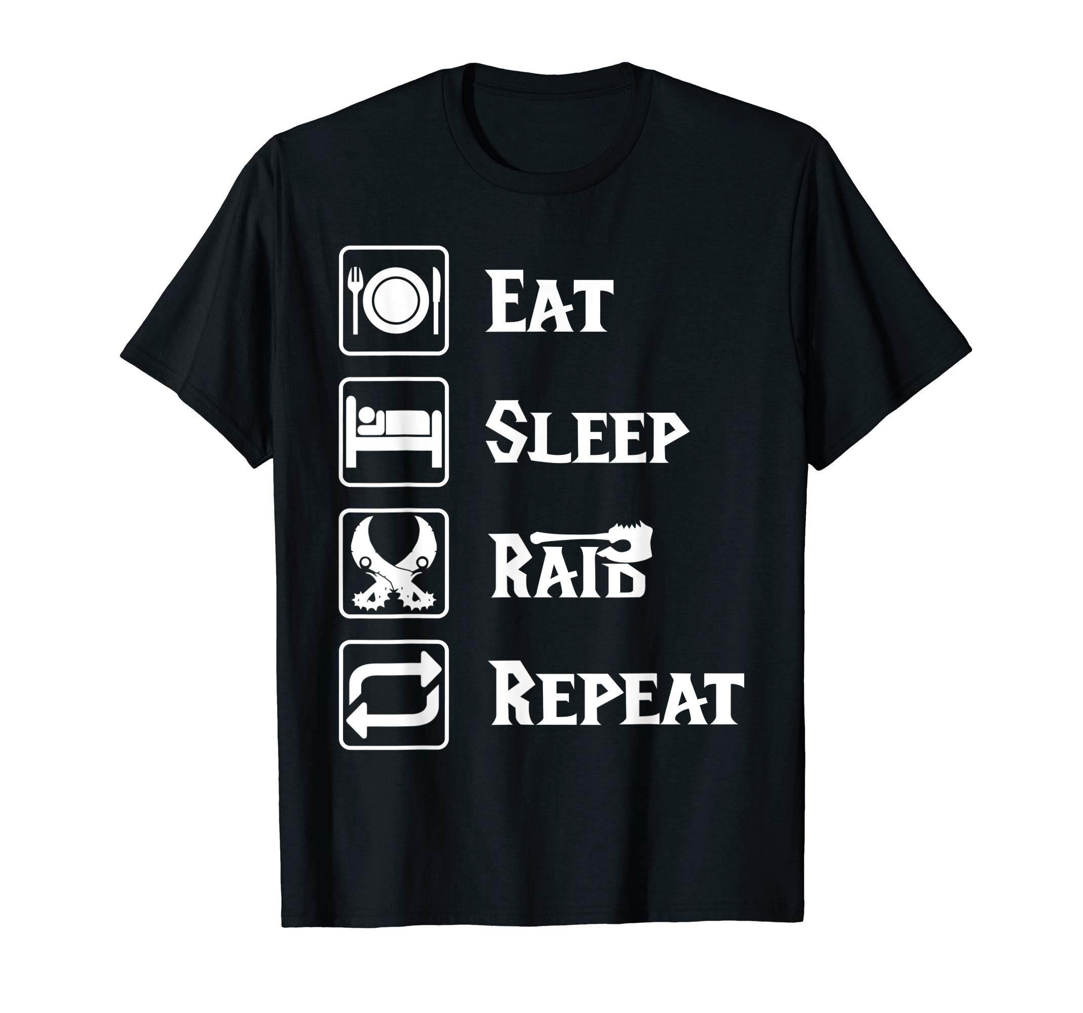 Eat Sleep Raid Repeat Gaming Wow RPG T-Shirt