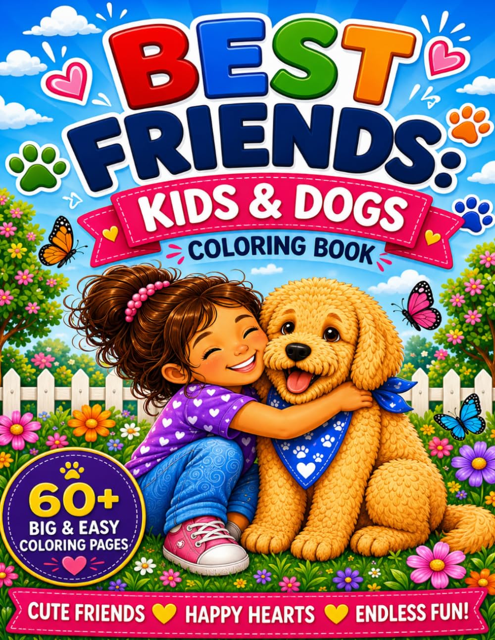 Best Friends: Kids & Dogs Coloring Book