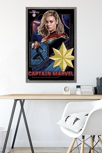 Miniatura 33 de Trends International Marvel The Marvels - Póster de pared de Capitán Marvel, 22.37 x 34.00 pulgadas, versión enmarcada en negro Versión con marco