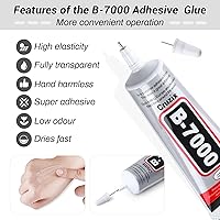 Vista 3 de B7000 - Pegamento para cuentas de joyería para hacer joyas, pegamento transparente de cristal 3.7 fl oz B7000+Plus pegamento superadhesivo multiusos
