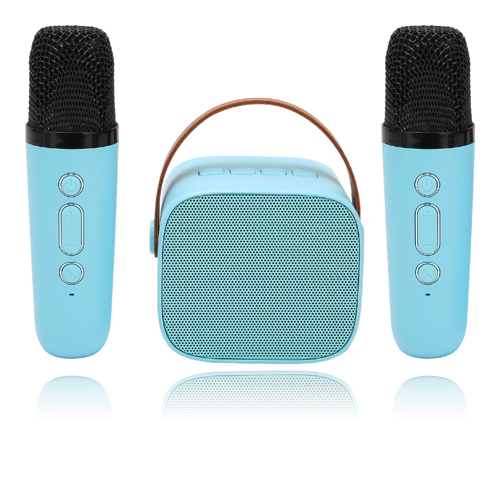 Tragbare Bluetooth Karaoke Maschine mit 2 Mikrofonen, 512GB erweiterbar, für Heimpartys, KTV, Kinder und Erwachsene