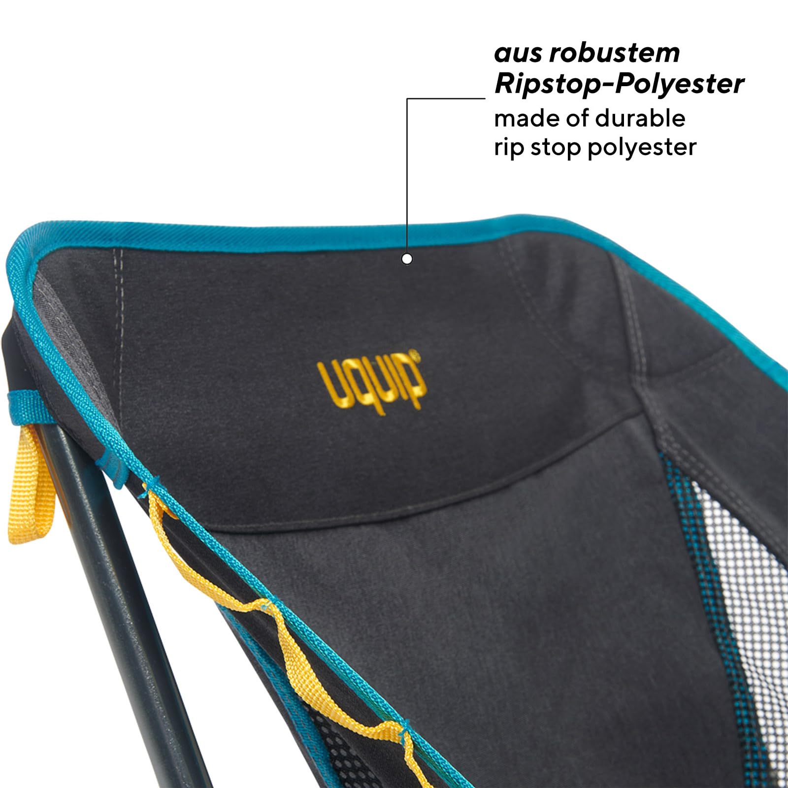 Uquip Chaise de camping Infinity I Chaise pliante ultra légère avec capacité de charge de 120 kg I Chaise pliante compacte en aluminium I Chaise d'extérieur portable pour le camping, la randonnée, les