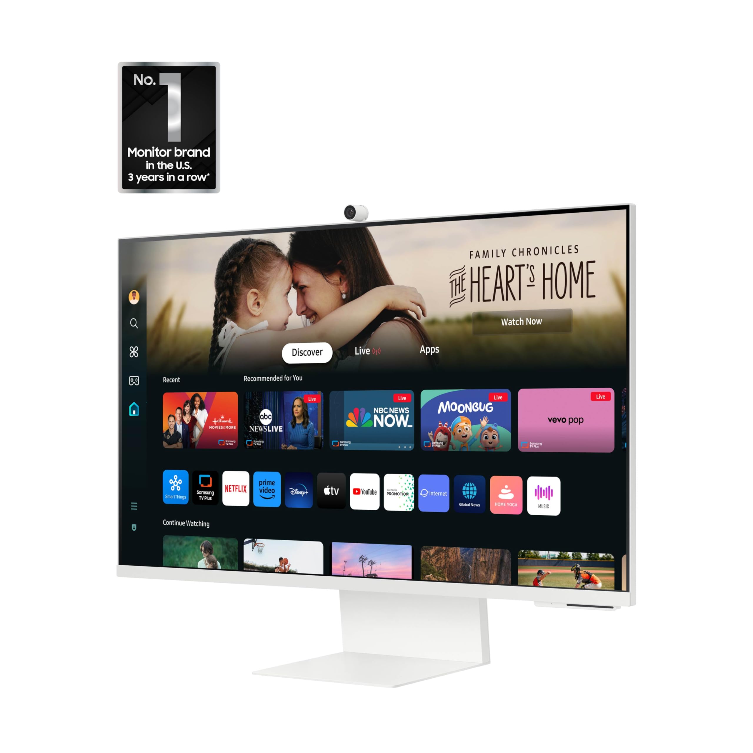 SAMSUNG - Samsung サムスン「Smart Monitor M8」32インチ Samsung 32 Inch M8 White UHD Smart Monitor with 4k AI