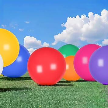 9pcs Big 36 inch Balloons Colorful Giant Balloons Extra Thick Latex Balloon Large Balloon for Kids Party Outdoor Toy Park Lawn Backyard Activity Birthday Wedding Party Festival Event Carnival Decor