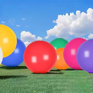 9pcs Big 36 inch Balloons Colorful Giant Balloons Extra Thick Latex Balloon Large Balloon for Kids Party Outdoor Toy Park Lawn Backyard Activity Birthday Wedding Party Festival Event Carnival Decor