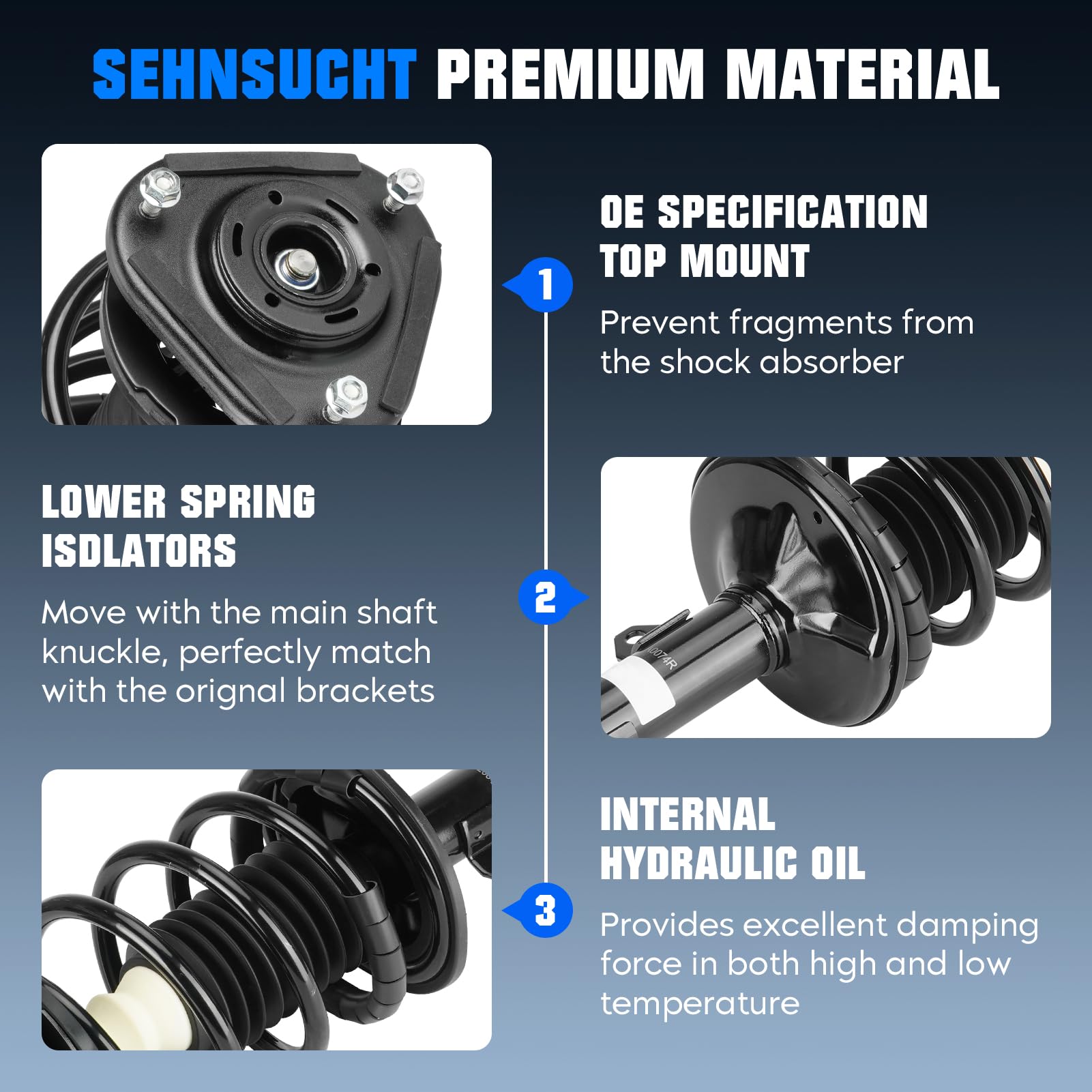 Amazon.com: Front Spring Strut Shock Absorber for Toyota Prius