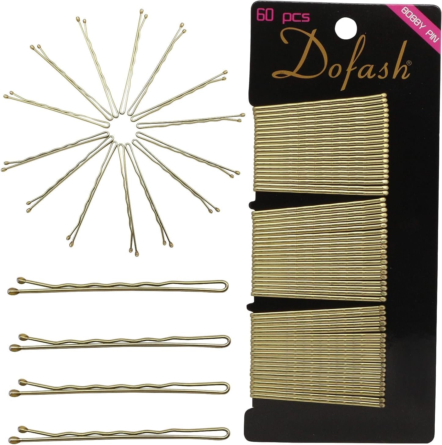 Dofash Metal 5CM/2In Blonde Bobby Pins for women 60pcs (Blonde)