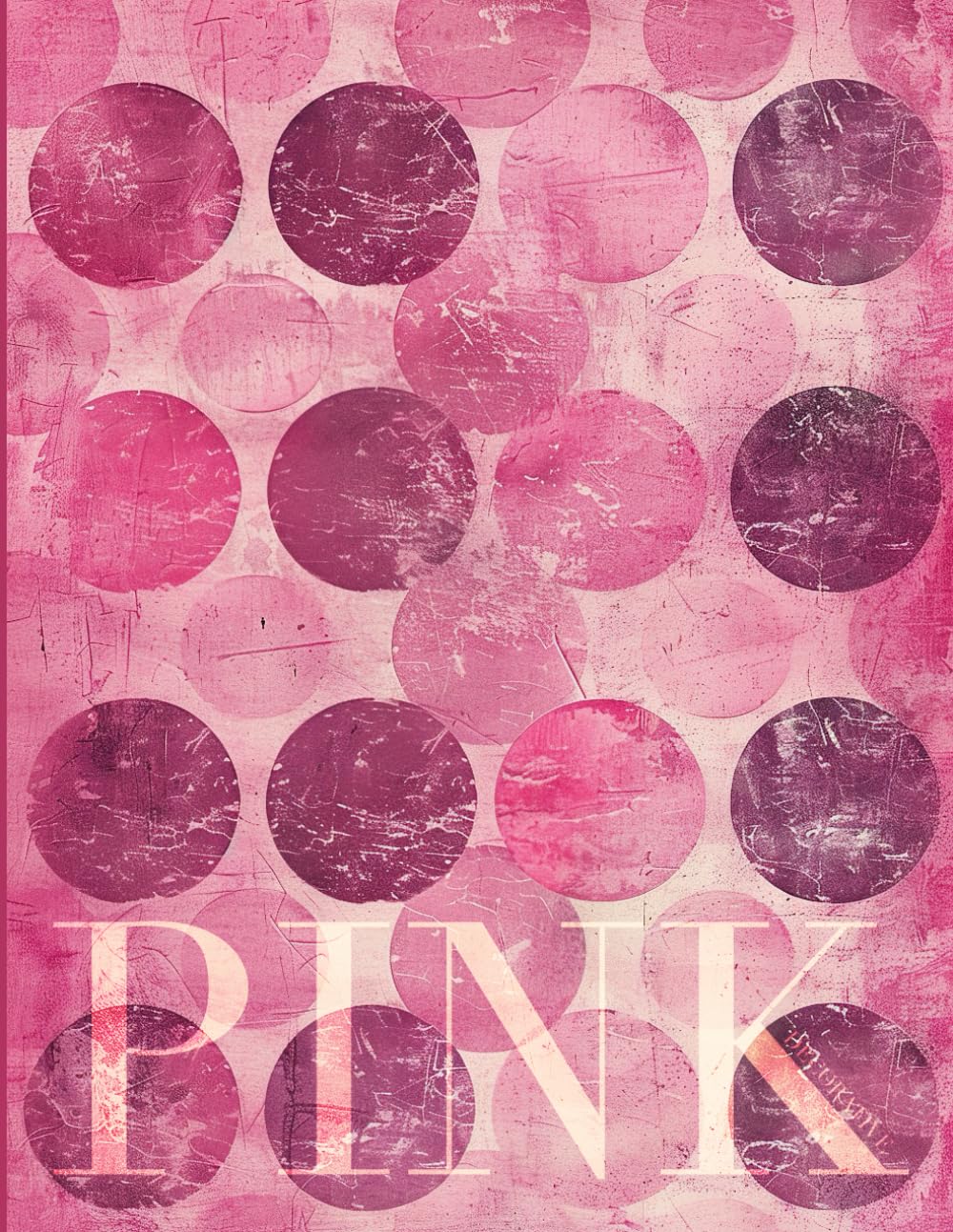 Pink Decorative: Oversized Book For Decor, Coffee Table Piece With Retro Aesthetic, Ideal for Stacking on Bookshelves and Desks, Blank Interior With Numbered Pages