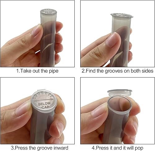 Miniatura 3 de TORMEN Tubos de 4.567 in, recipiente de sellado, impermeable, hermético, a prueba de olores, botellas de plástico para apretar con tapas (gris 06