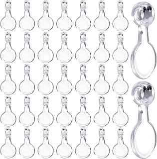 Joez Wonderful 600pcs Glue On Pendant Bails for Jewelry Making, Flat Round Jewelry Necklace Bails for Pendants, Acrylic Tr...