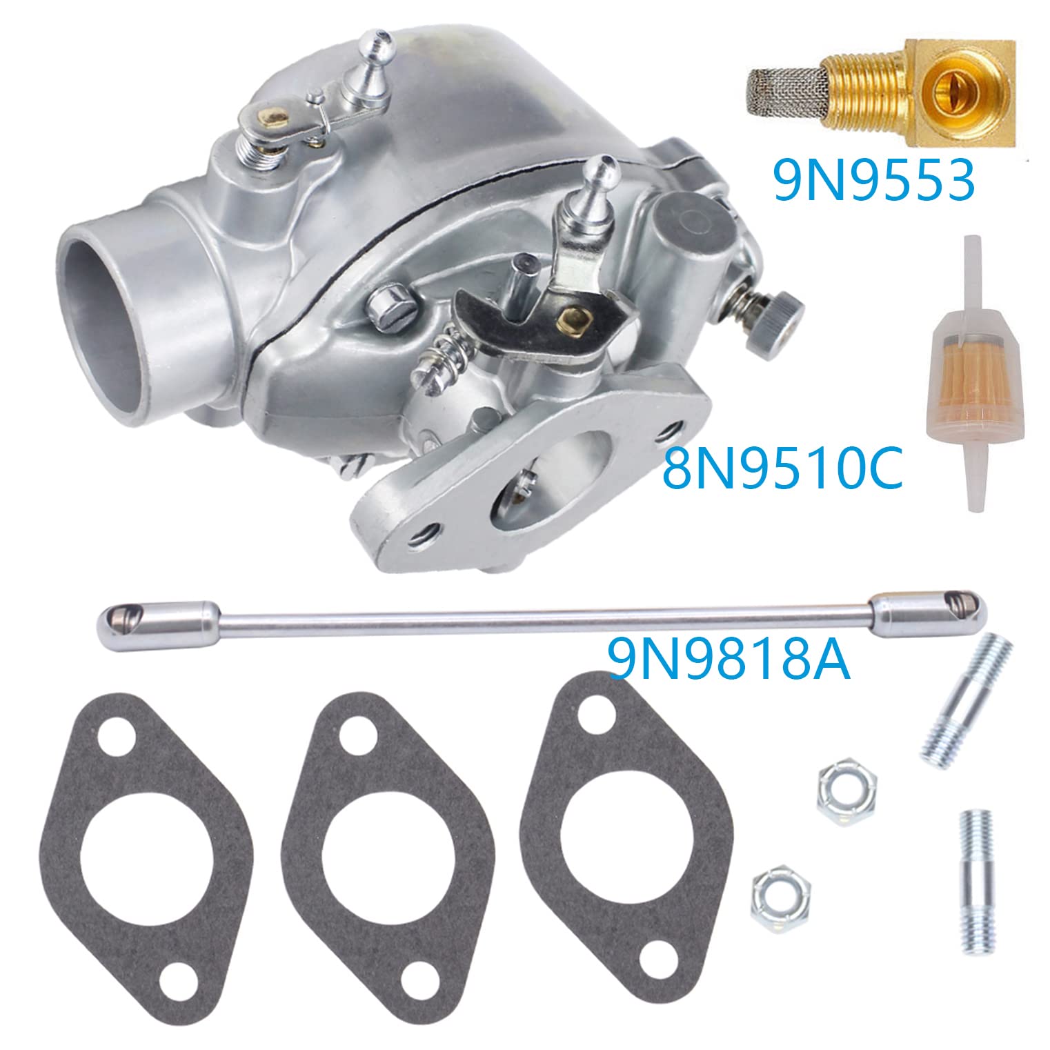 Heavy Duty Carburetor For Ford 2N, 8N, 9N Tractors - Marvel Schebler/Zenith Replacement 8N9510C-HD