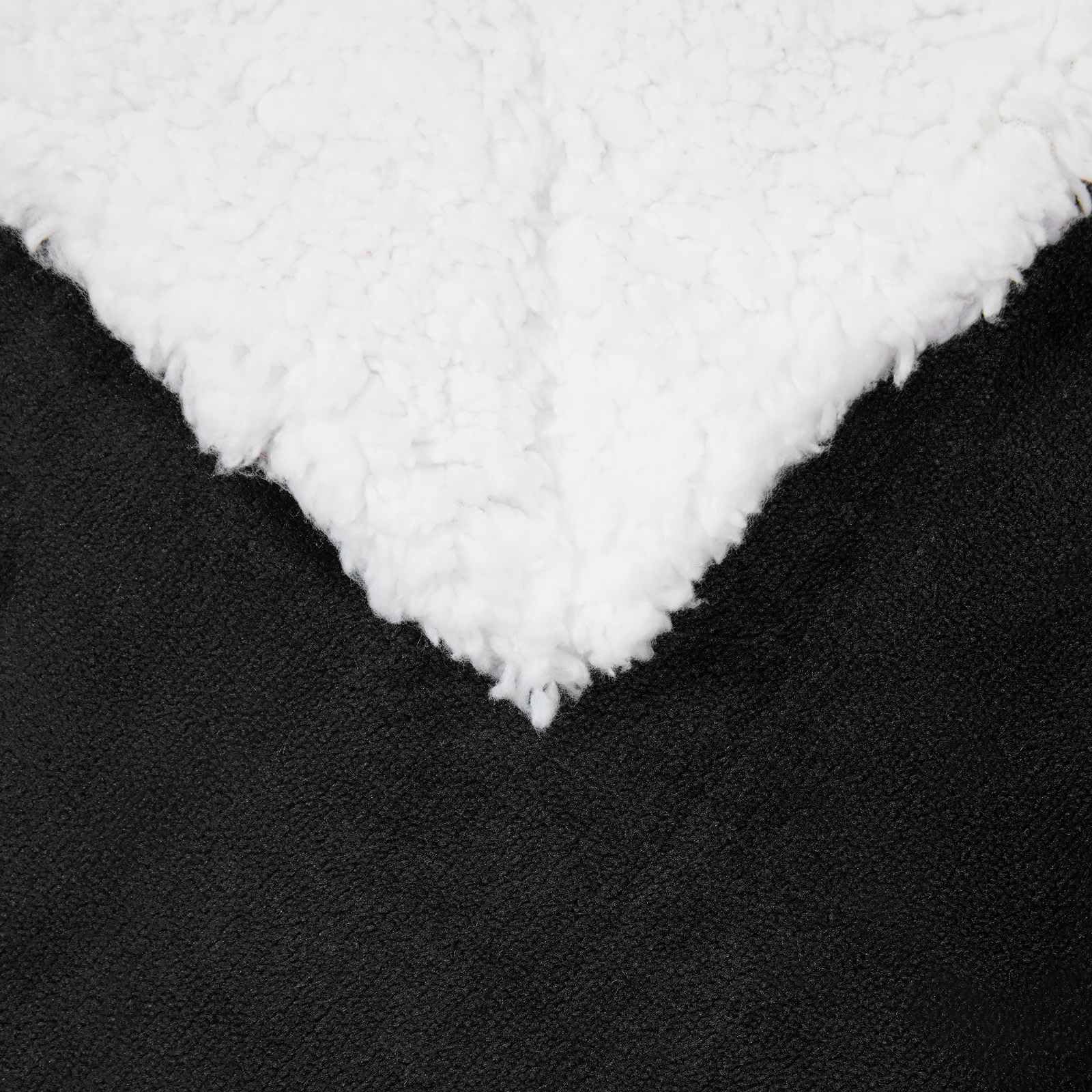 Générique Fleecedecke, 130 x 150 cm, Schwarz | Leicht 480 g, maschinenwaschbar, für Sofa oder Bett, ideal für Herbst und Frühling