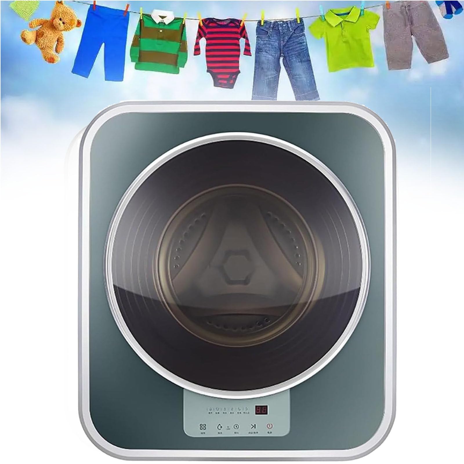 Lavatrice a Parete,Lavatrice Completamente Automatica da 3kg
