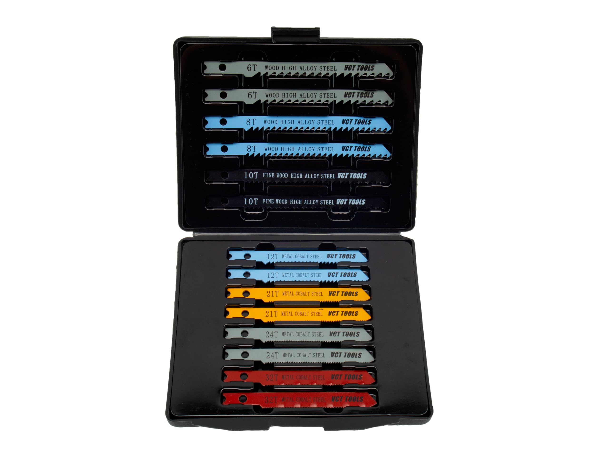 VCT 14pc Universal Jigsaw Saw Blade Set Jig Saw U Shank Jig Saw