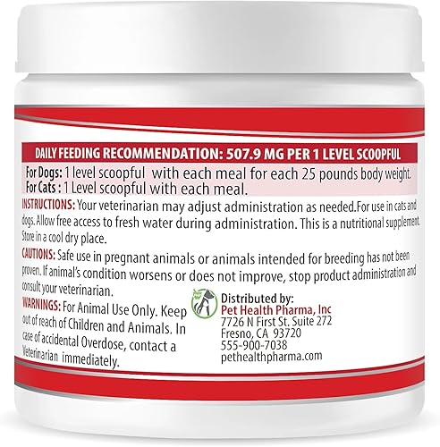 Miniatura 5 de RENARAMAX - Carpeta dietética de fosfato para gatos y perros y suplemento de apoyo renal en polvo para mascotas, 120 dosis (2.15 oz) (fabricado en