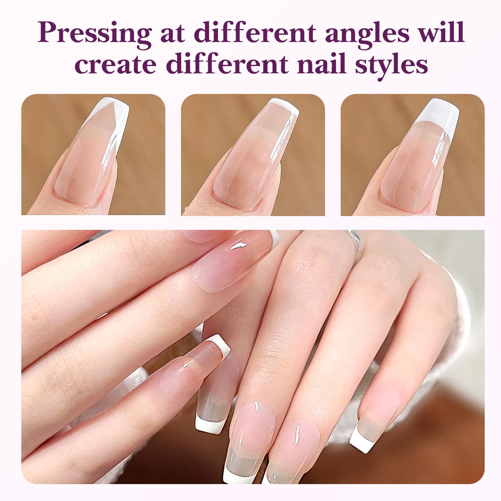 5 PCS Pinceles para Estampar Uñas,Estampador de Silicona con Rascador, 3 Pinceles para Nail Art Juego para Uñas Francesas Herramienta para Estampar Uñass para el Hogar y Los Viajes Diseño de Uñass DIY