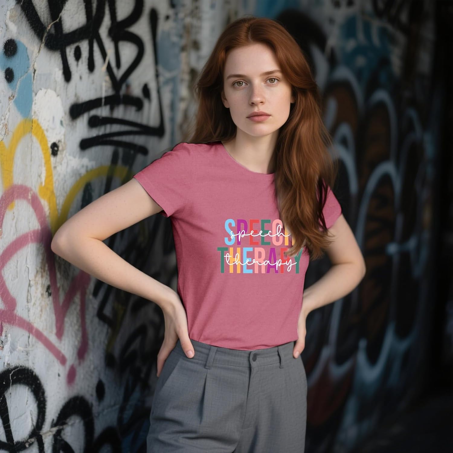 Speech Therapy Shirt for Women Speech Language Pathologist Shirts Therapist Tee Tops - Image 2