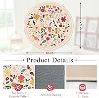 Vista 3 de Tapete para silla de oficina para suelo de madera dura, 47 x 47 pulgadas, alfombras redondas para sillas rodantes para oficina, computadora