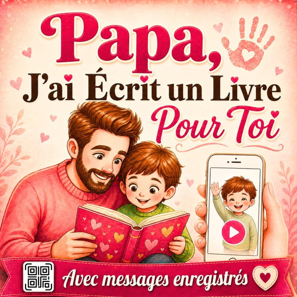 Papa, J'ai Écrit un Livre Pour Toi: Cadeau interactif et personnalisé 3 en 1 avec activités créatives et messages audio ou vidéo pour surprendre papa