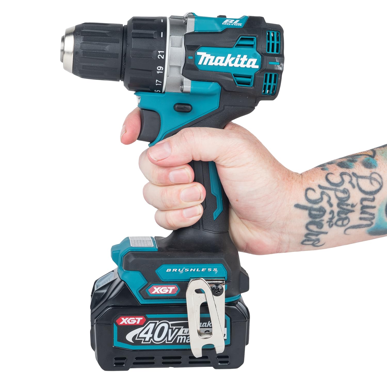 makita DF002GZ - Taladro atornillador (40 V, máx. (sin batería, sin cargador) Azul Petróleo