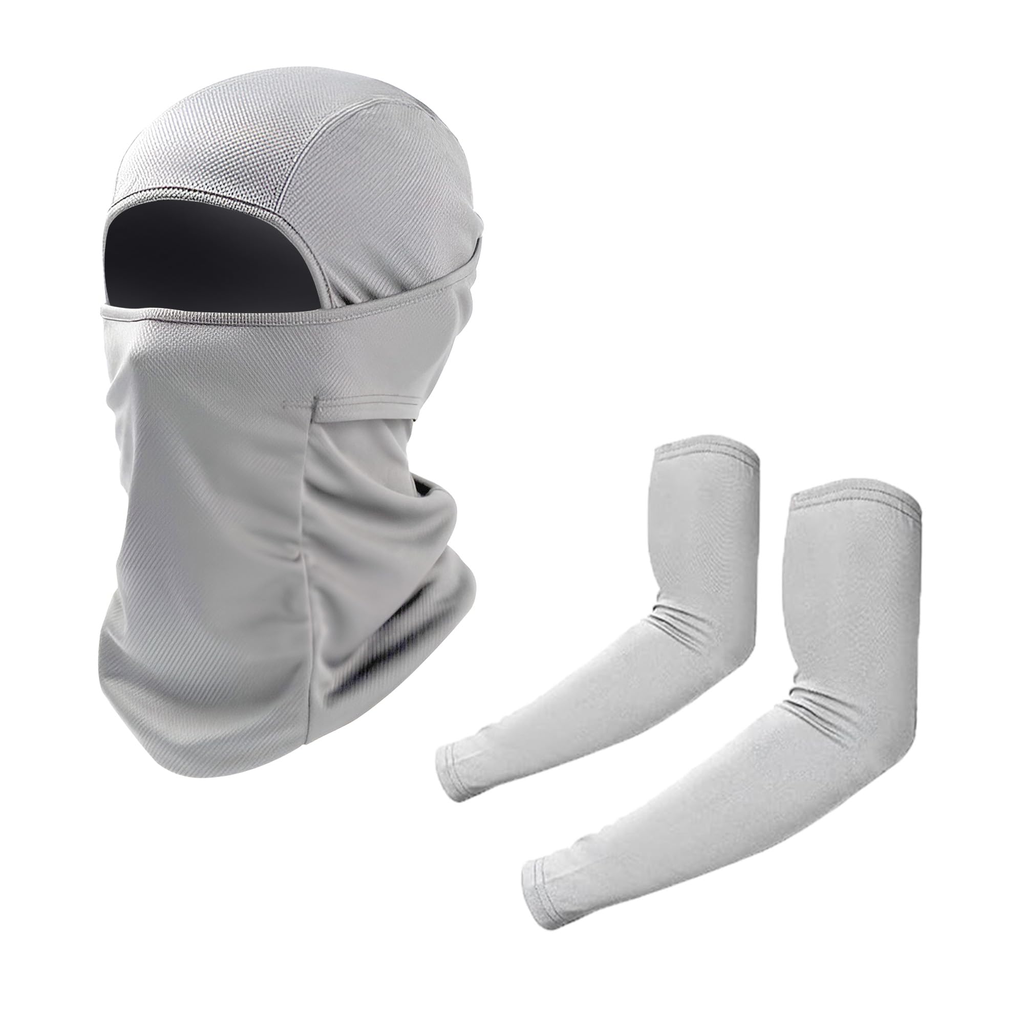 AUTOGUYS De-Fit Arm Sleeves (240 GSM) & RYDER Balaclava (240 GSM) Combo – Sweat Absorb Compression Arm Sleeves for Men Women, Balaclava Ideal for Outdoor Use (1 x Pair Sleeves 1 x Balaclava) Grey-image-41