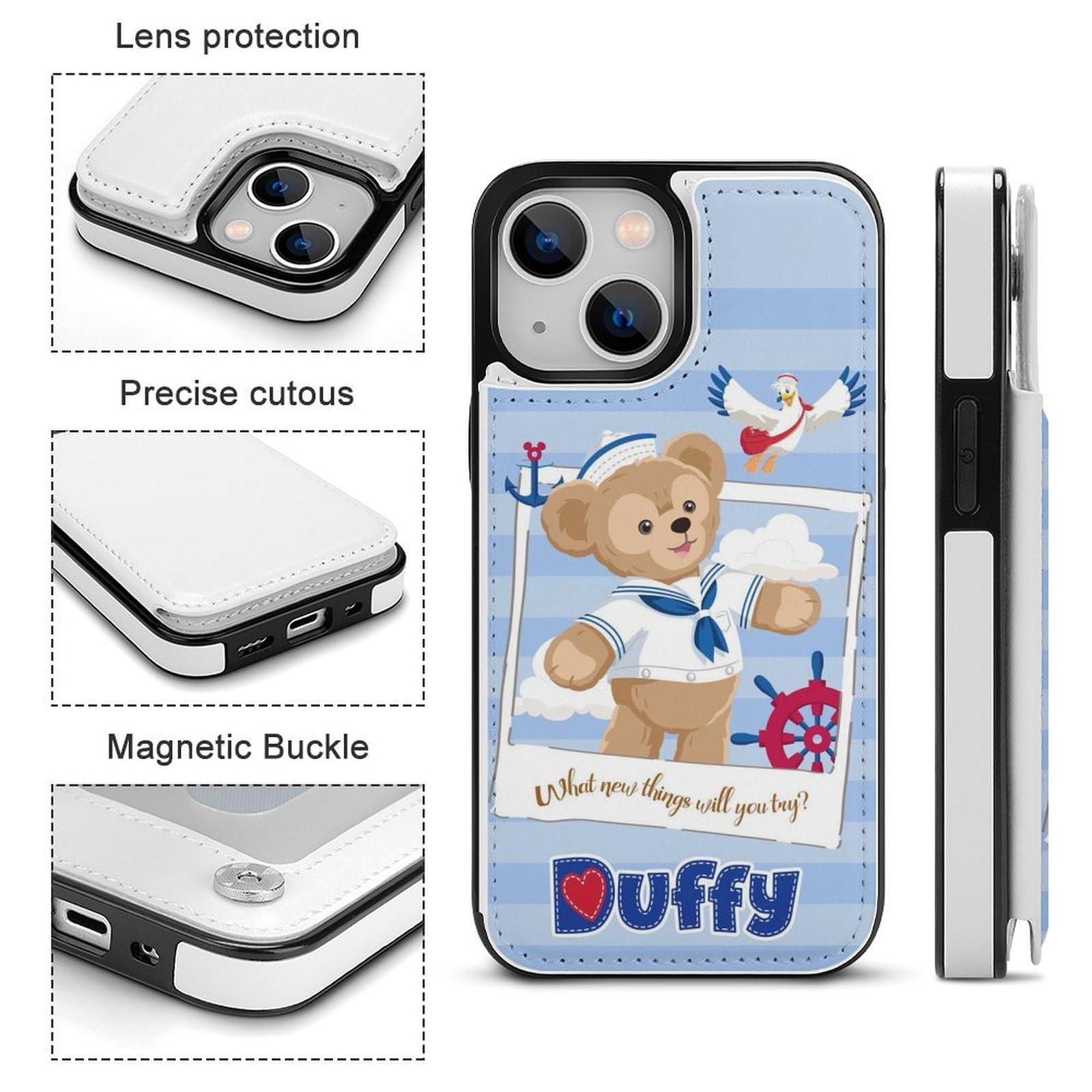 Amazon.co.jp: iPhone 16 ケース 手帳型 ダッフィー フレンズ (2) 全