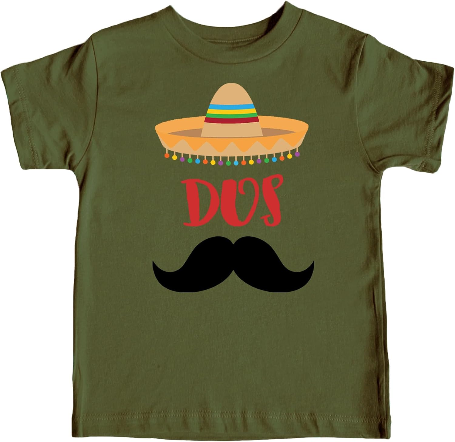Dos Second Birthay Outfit for Toddler Boys Fiesta Shirt 2nd Bday Mustache T-Shirt