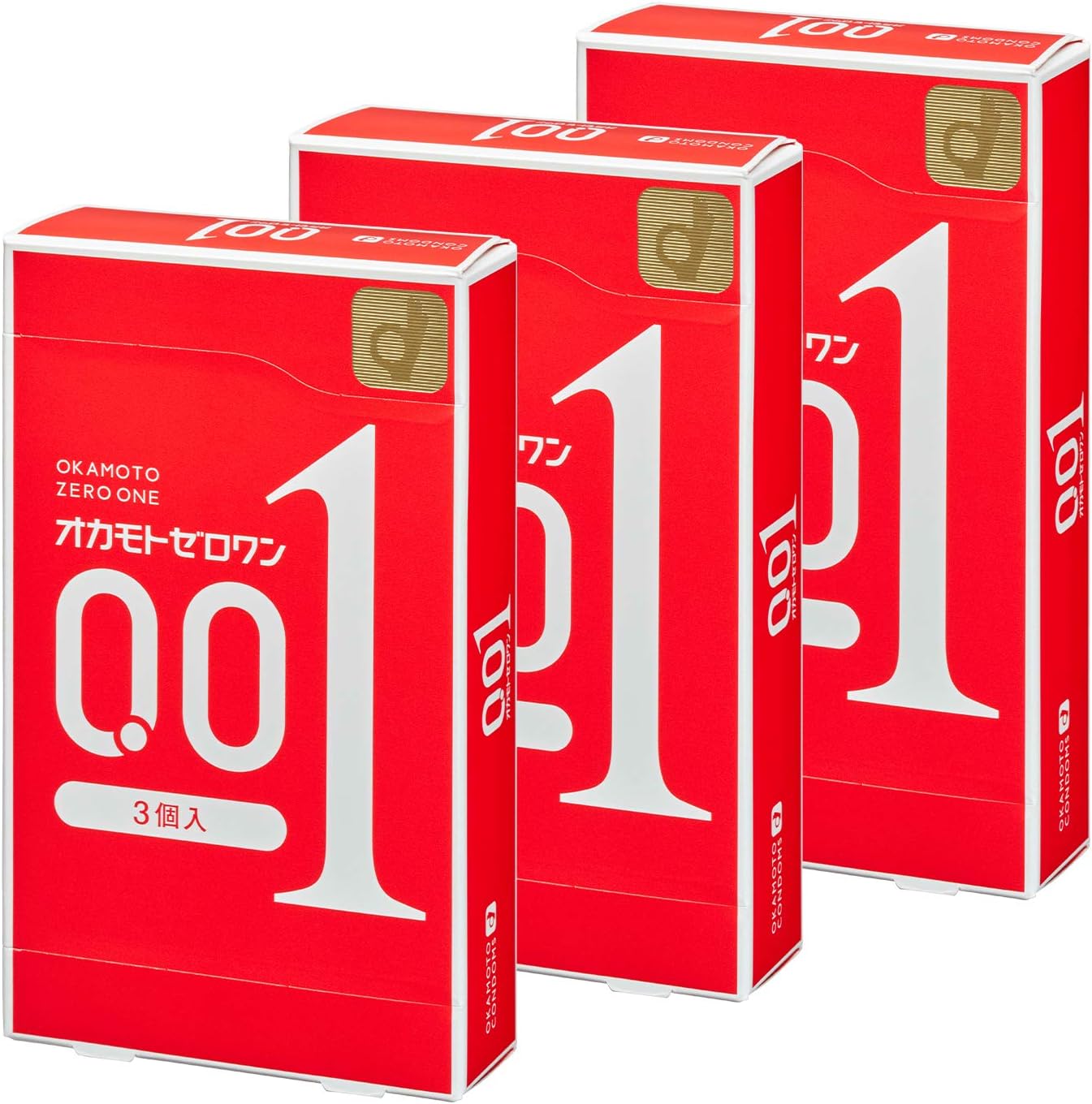 Okamoto Zero One 0.01 mm 3pcs × 3 Boxes Gift Set Latest Japanese Condom Release 2015 New and Hot Item