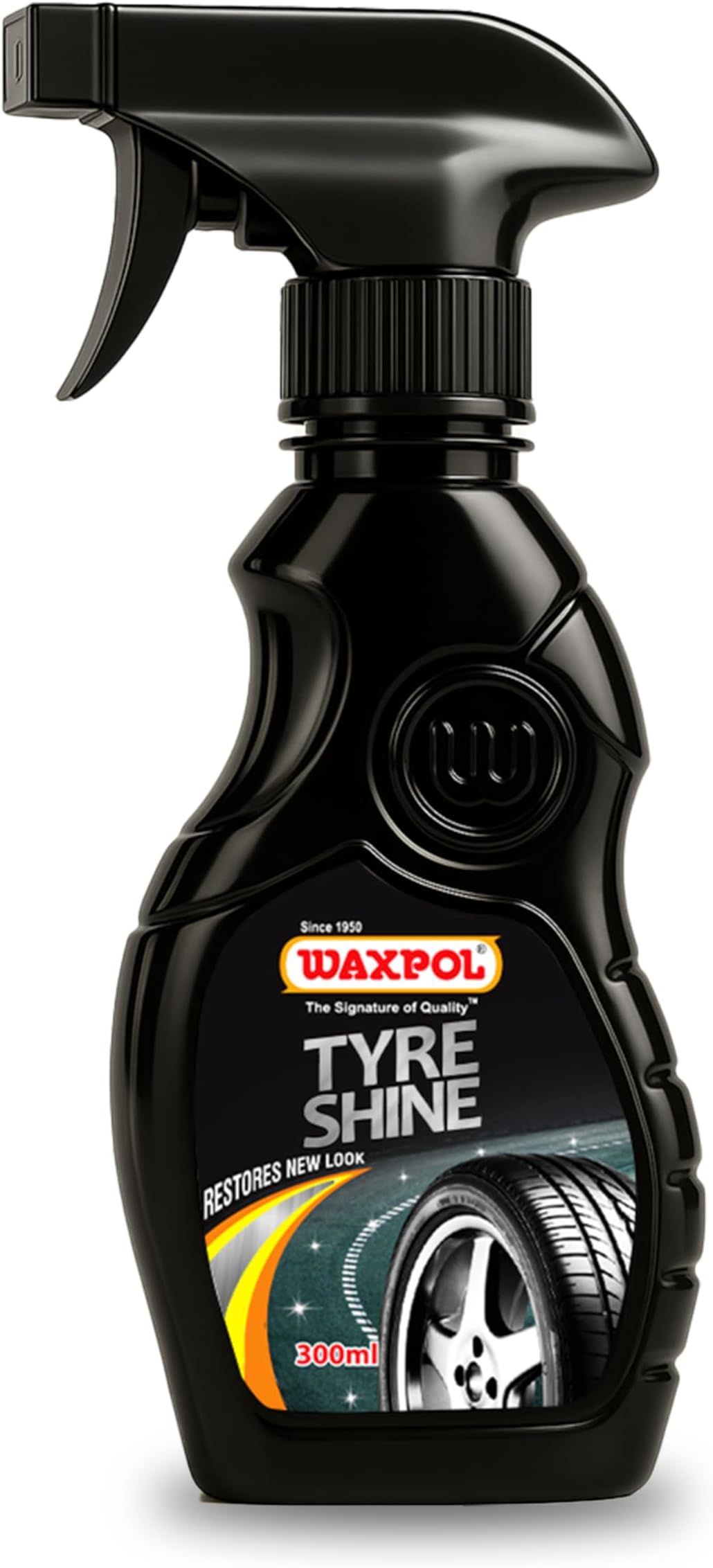 Waxpol Tyre Shine Spray Polish 300 ml for Long-Lasting Tyre Gloss, Prevents Fading and Cracks