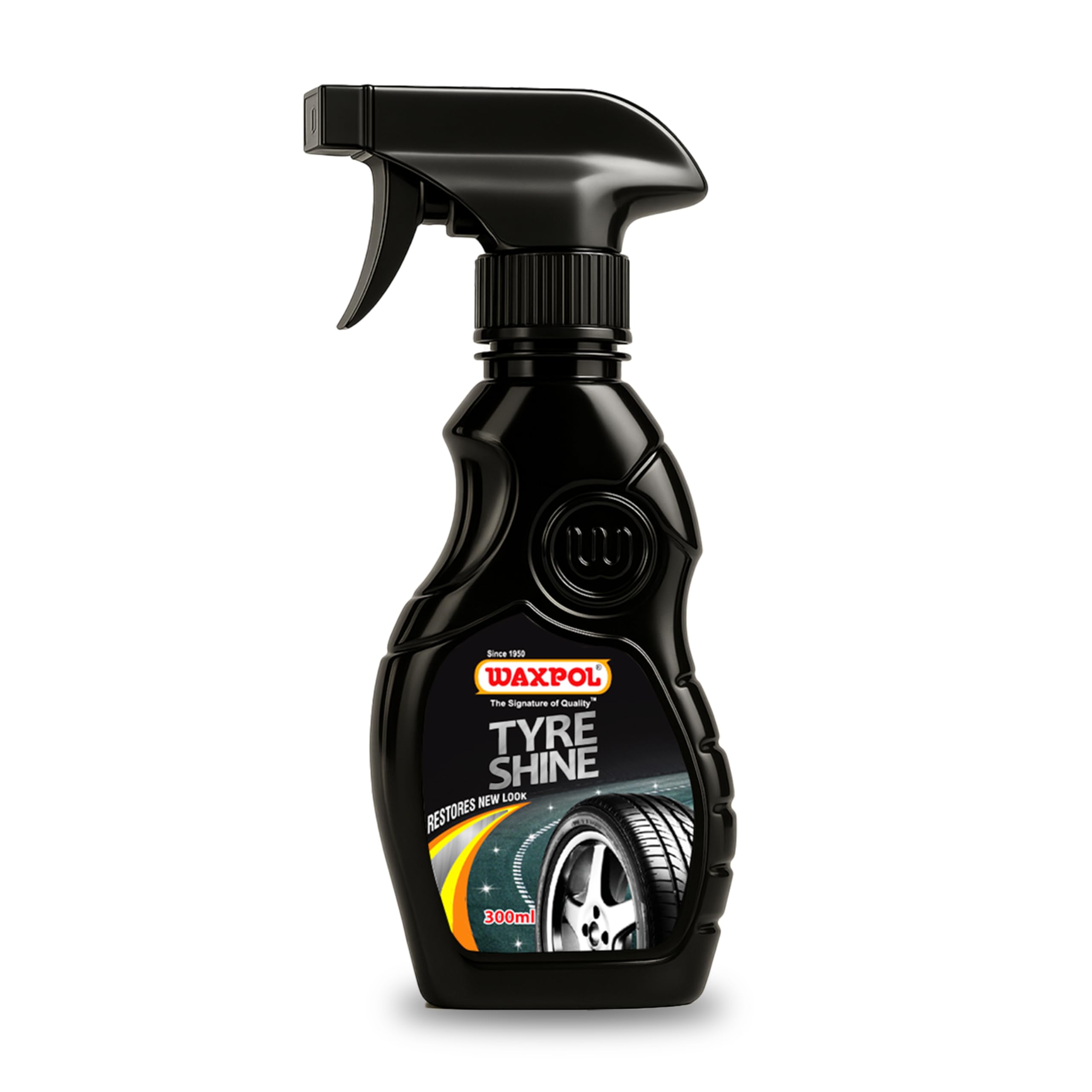 Waxpol Tyre Shine Spray Polish 300 ml for Long-Lasting Tyre Gloss, Prevents Fading and Cracks
