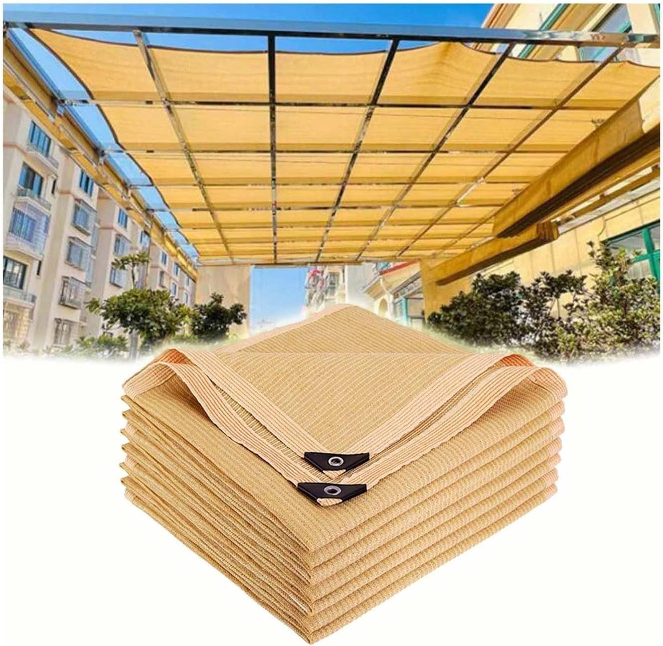 85% Parking Lot Shade Net, Garden Shade Mesh Netting 2x2.0m 3x4.0m 4x6.0m 5x5.0m Sunblock Shade Cloth Blocks UV Rays Protects Vehicles(6.6'x9.8'/2x3.0m)