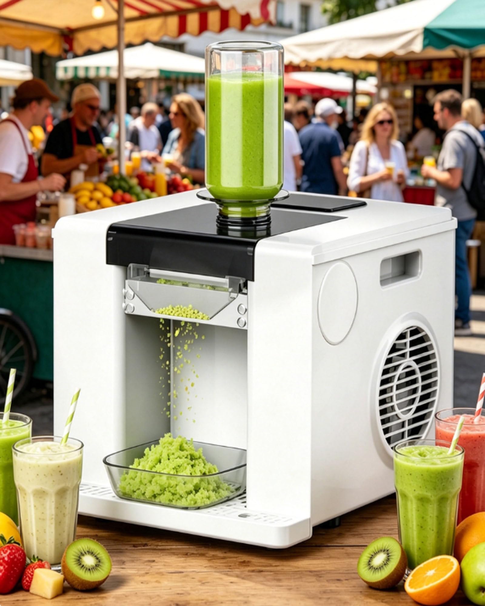 Machine à granita avec panneau tactile intelligent et rouleau en acier pour bingsu
