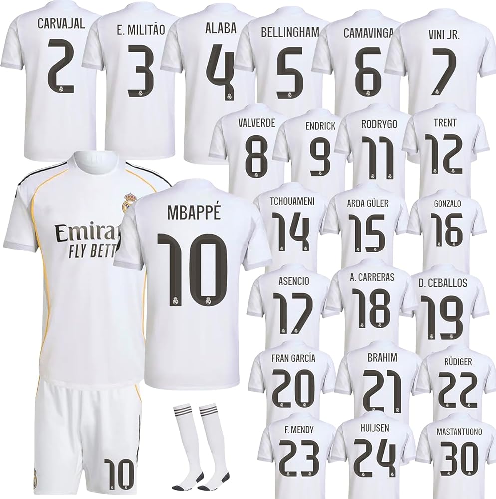 Real Madrid ユニフォーム【Lサイズ】 Amazon.co.jp: [XUPENG] レアル マドリード REAL MADRID 全選手