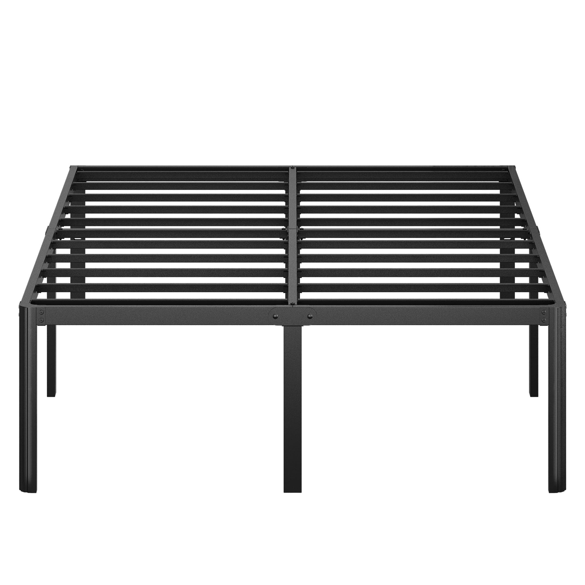 20 Inch Full Bed Frame Heavy Duty Full Size Platform Bed Frame with Rounded Corner Legs No Box Spring Needed, Easy Assembly, Noise Free, Black.
