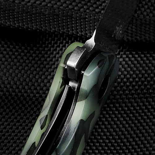 Miniatura 5 de Kizer Gemini Ki3471A2 - Cuchillo de bolsillo plegable, 3.11 pulgadas, hoja de acero S35VN, mango de rafir con mango de rafiro, apertura asistida de