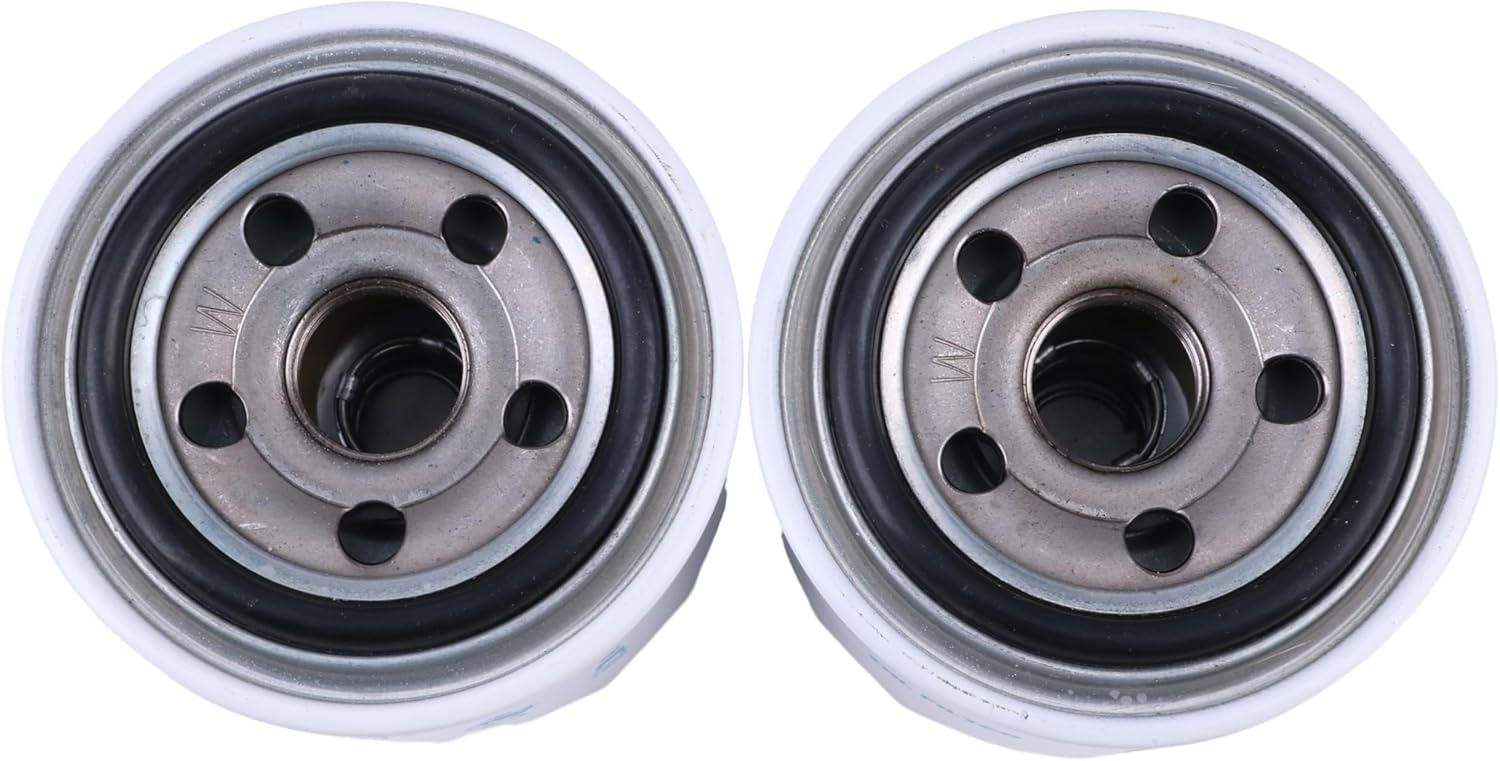 New 2X Fuel Filter 15221-43080 15221-43081 Compatible with Kubota Skid Steers SVL75 SVL90 SVL95-2S Tractors L185DT L2350F L245F L34 Massey Ferguson 1030L 1040 205 210 220 JD 1250 1350 1450 1650