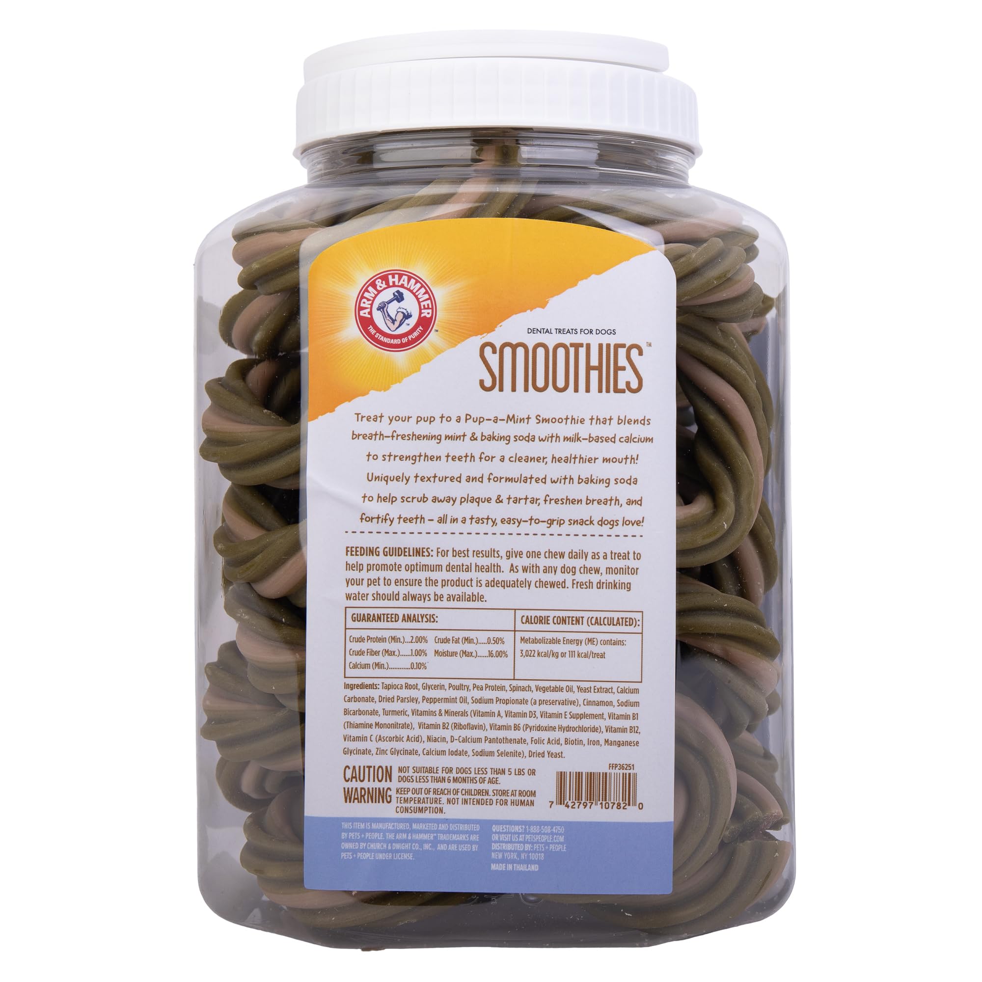 Arm & Hammer for Pets Smoothies Dental Treats for Dogs with Baking Soda and Calcium, Help Fight Bad Breath, Plaque & Tartar without Brushing, Mint, Ring Shaped, 32 Pcs (Packaging may vary) - image 2