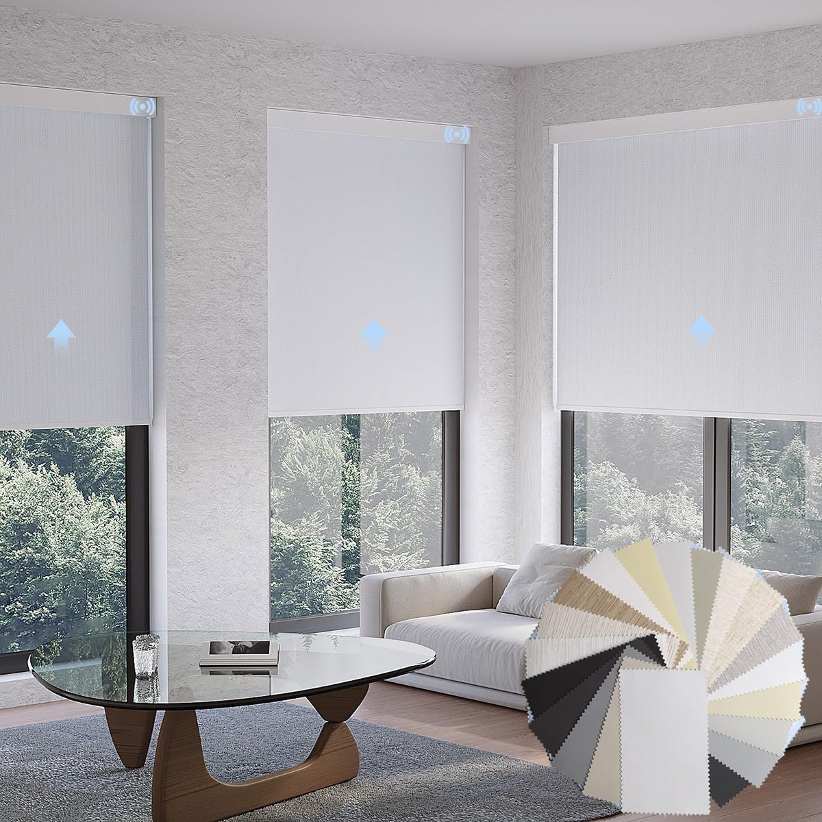 Roller Shades Fabric Sample, Roller Shades Sample booklets for Indoor Windows, Polyester Blackout Blinds Fabric Sample