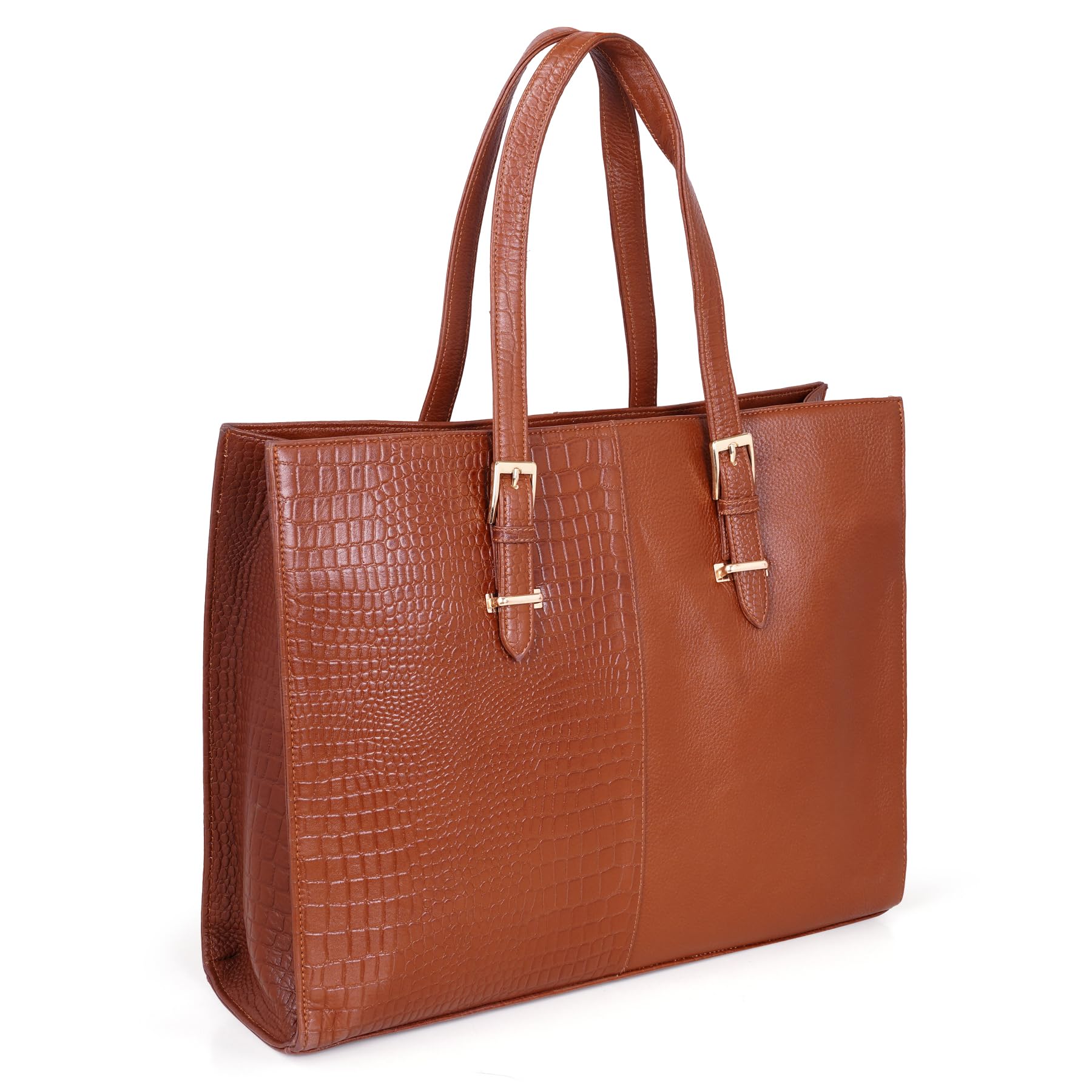 hyatt leather accessories Full-Grain Natural Cro Leather Ladies Handbags & Sling Shoulder Tote Bags For Women Laptop Big Size Branded Stylish. Size- L-16 X H-12.5 x W- 4.5 Inches-picture-36
