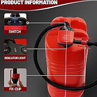 Vista 6 de Automatic Fuel Transfer Pump with Auto-Stop Sensor(2.4 GPM),AA Battery Powered Portable Gasoline Diesel Pump with 3 Adapters for For Gasoline