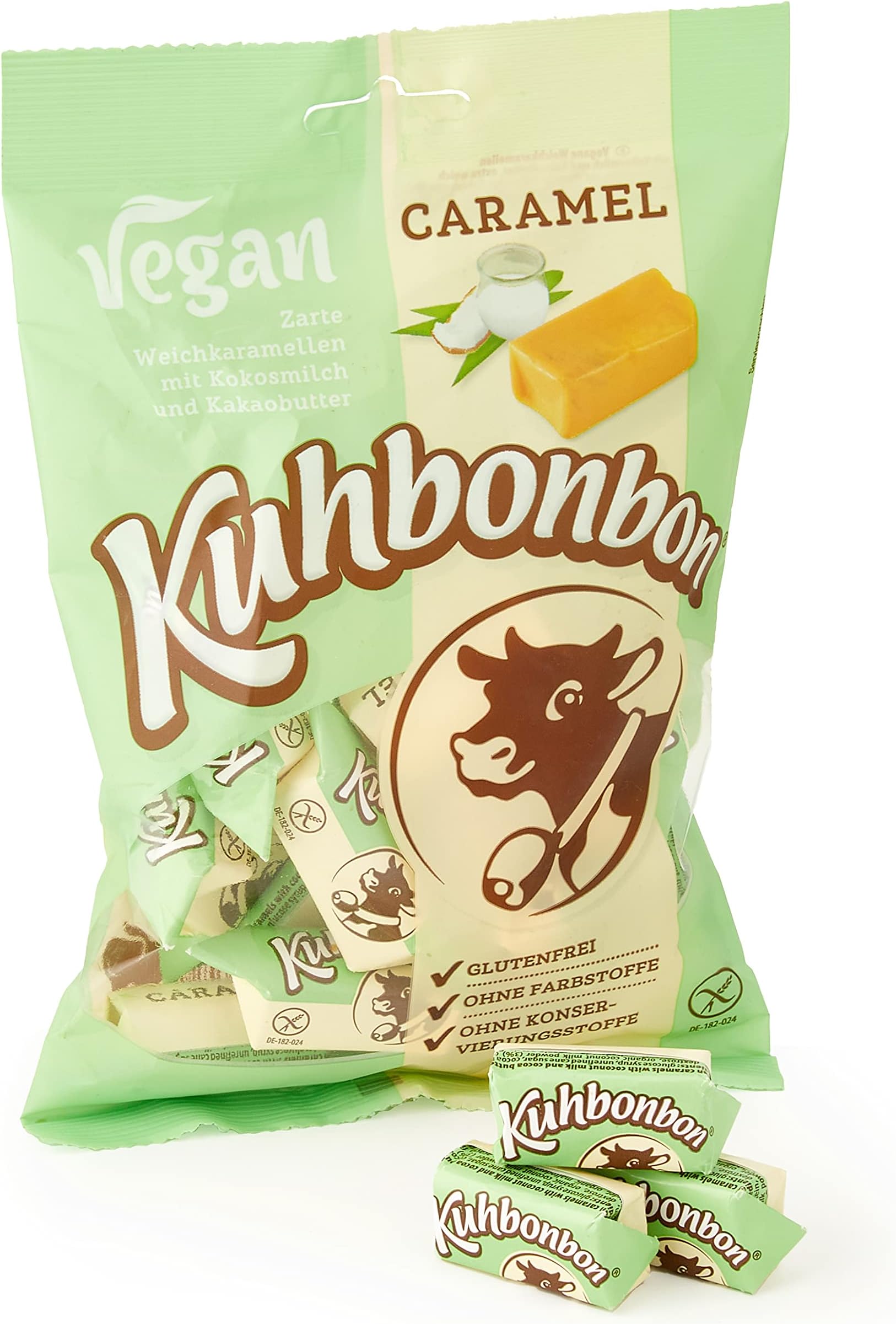 Vegan soft Caramels with Coconut Milk - Kuhbonbon Candy Vegan 165g / Germany