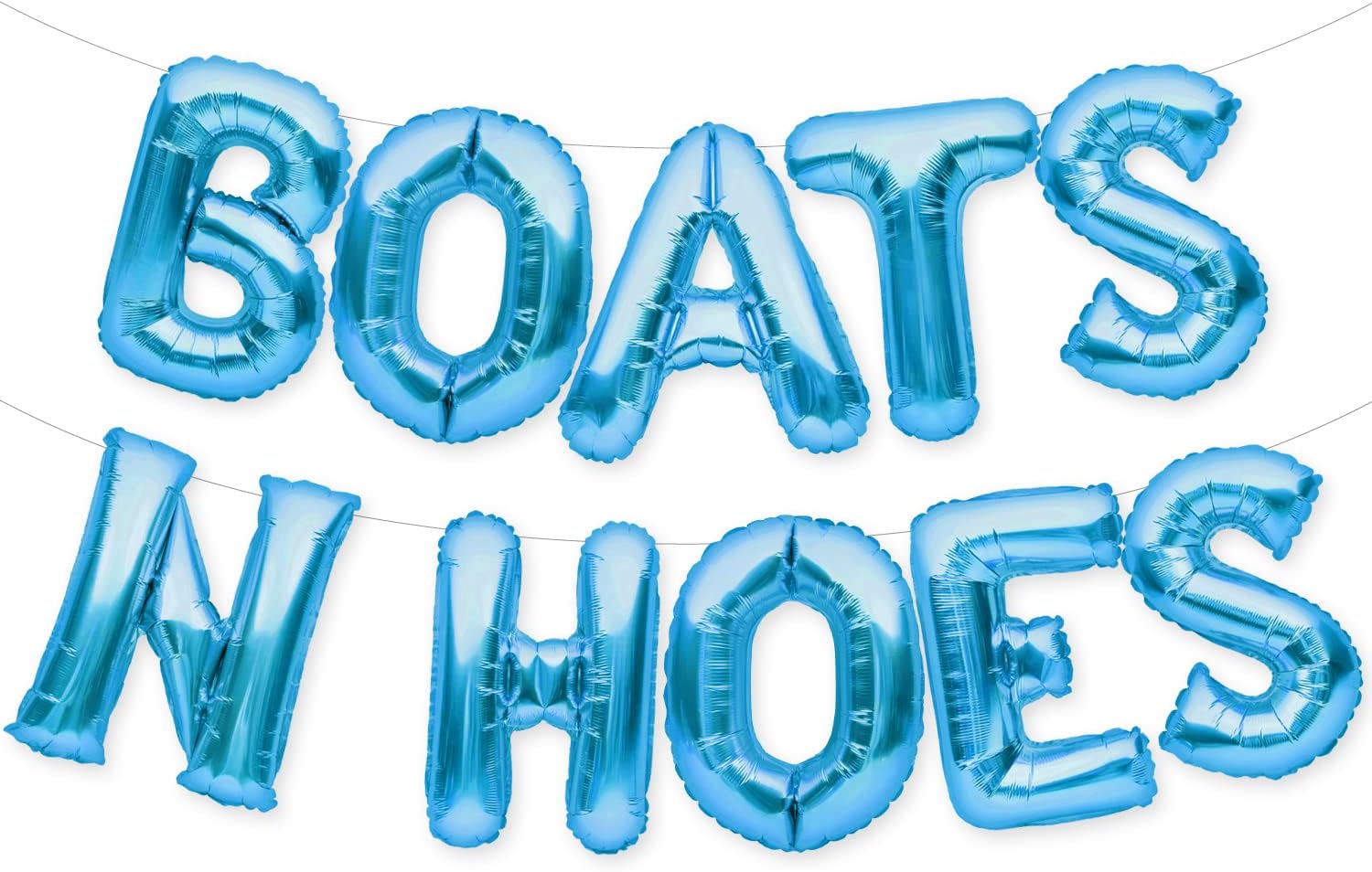PartyForever BOATS N HOES Balloons Banner Light Blue