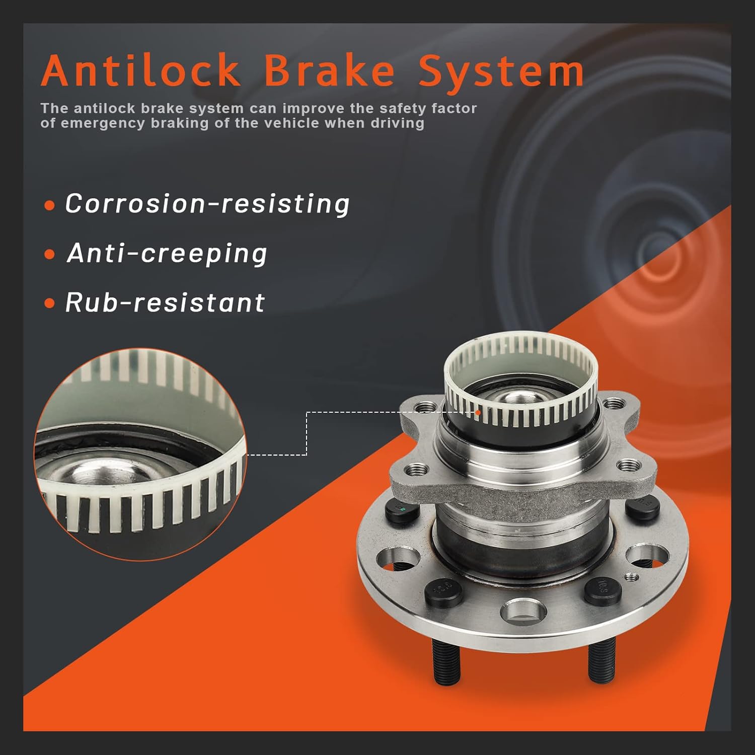 DRIVESTAR 512437 New Rear Driver or Passenger Side Wheel Hub & Bearing for Hyundai Azera 11-17/Sonata 10-14/Tucson 09-15, for Kia Cadenza 14-2016/Optima 11-15/Rondo/for Sportage - Image 5