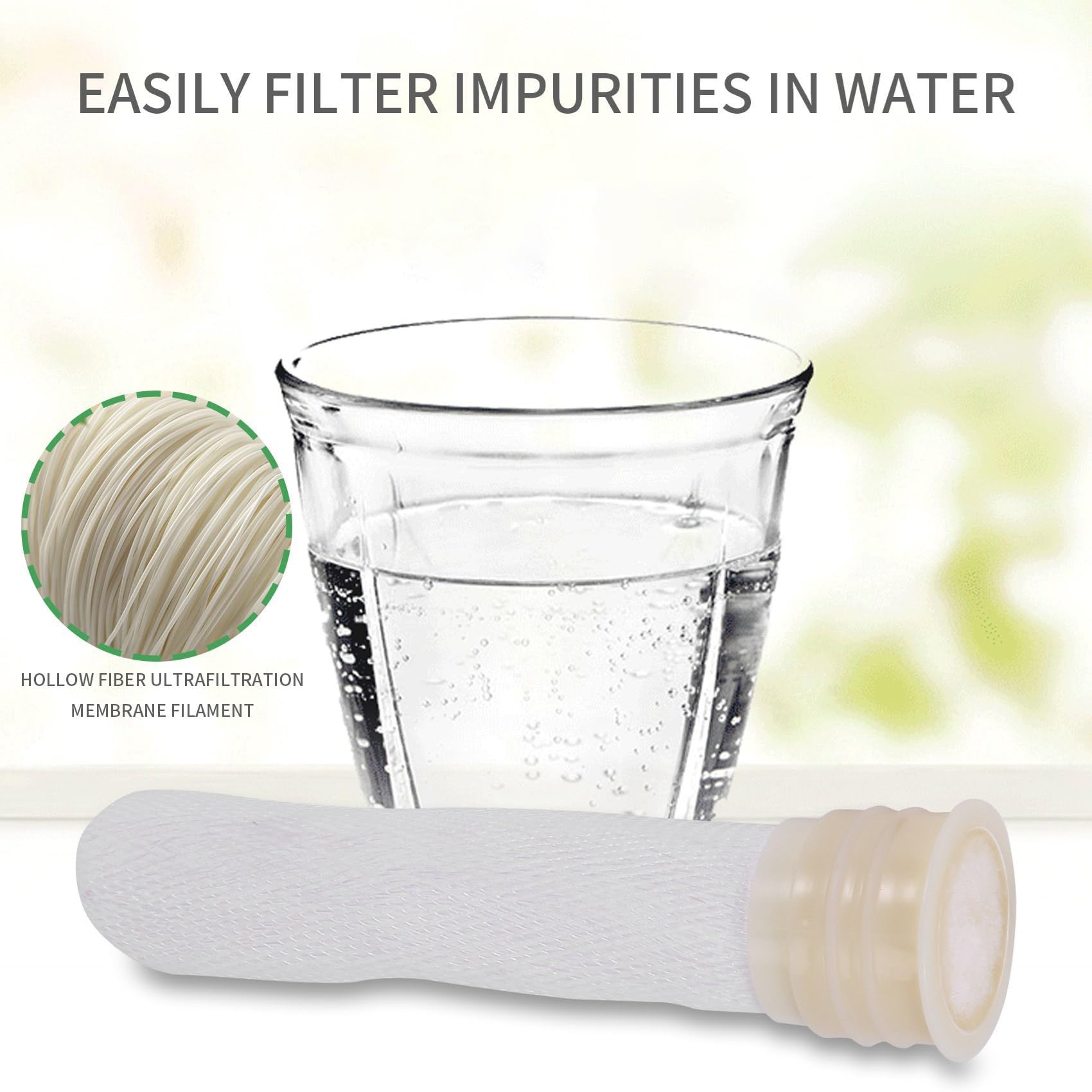 16 Stück UF-Membran 0,01 Mikrometer Ultrafiltrations-Hohlfasermembran für Umkehrosmose-Wasserfilterreiniger