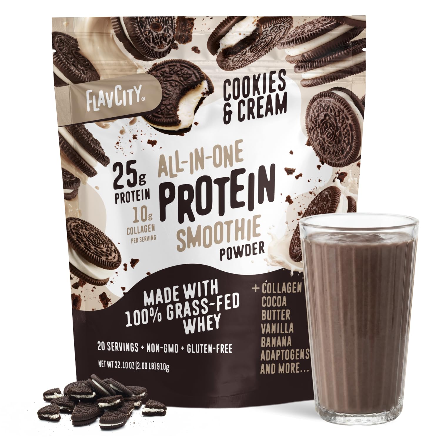 Amazon.com: FlavCity All in One Protein Shake Powder, Cookies and