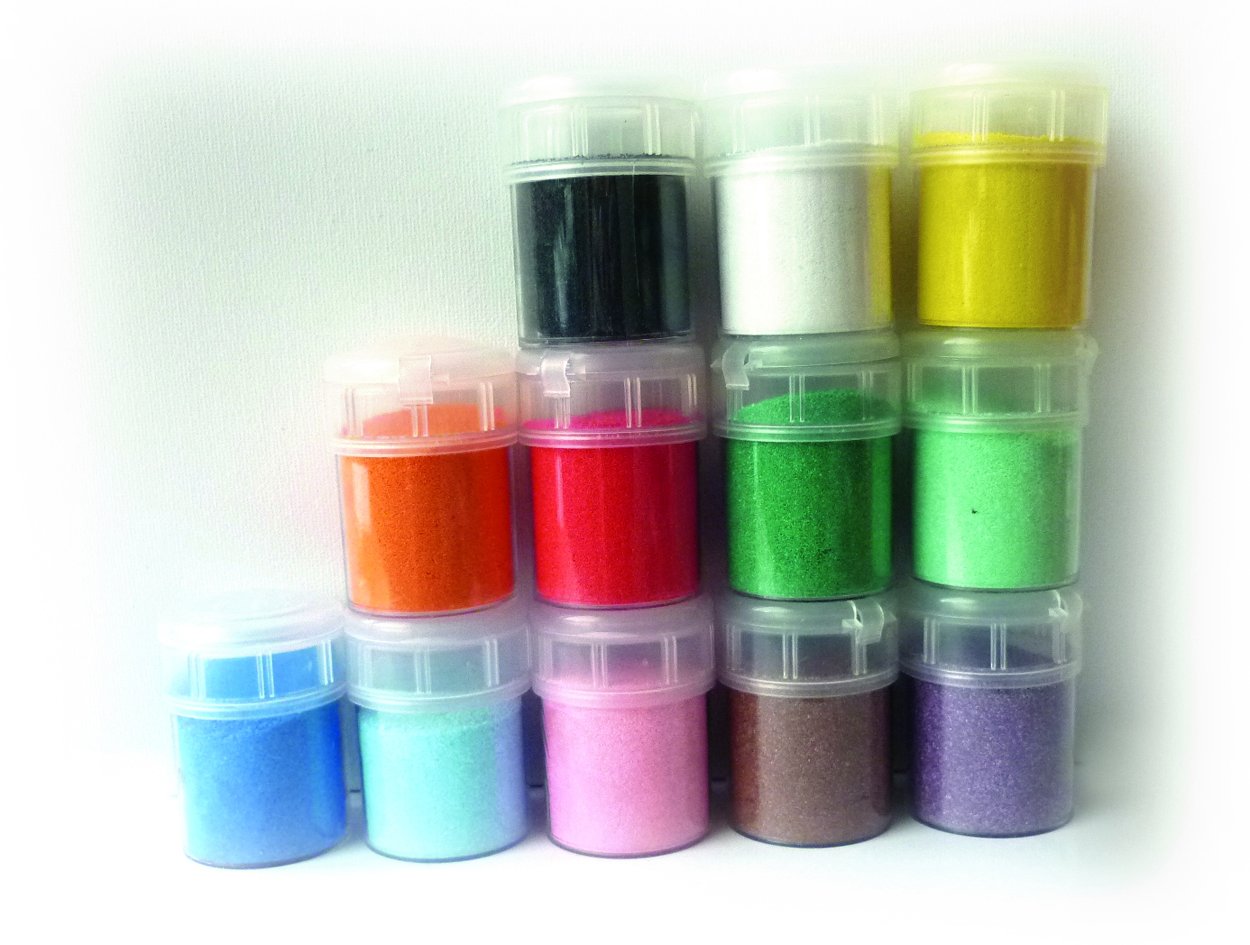 Pot de Sable Assortimsent Coul. Super Vives 12 Pot