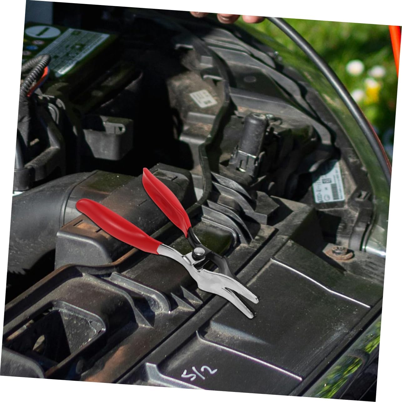 OUNONA 2pcs Car Hose Remover Pliers Automotive Fuel Line Tool Oil Pipe Disconnect Chrome Tangsten Steel Easy to Use Quick Disconnect