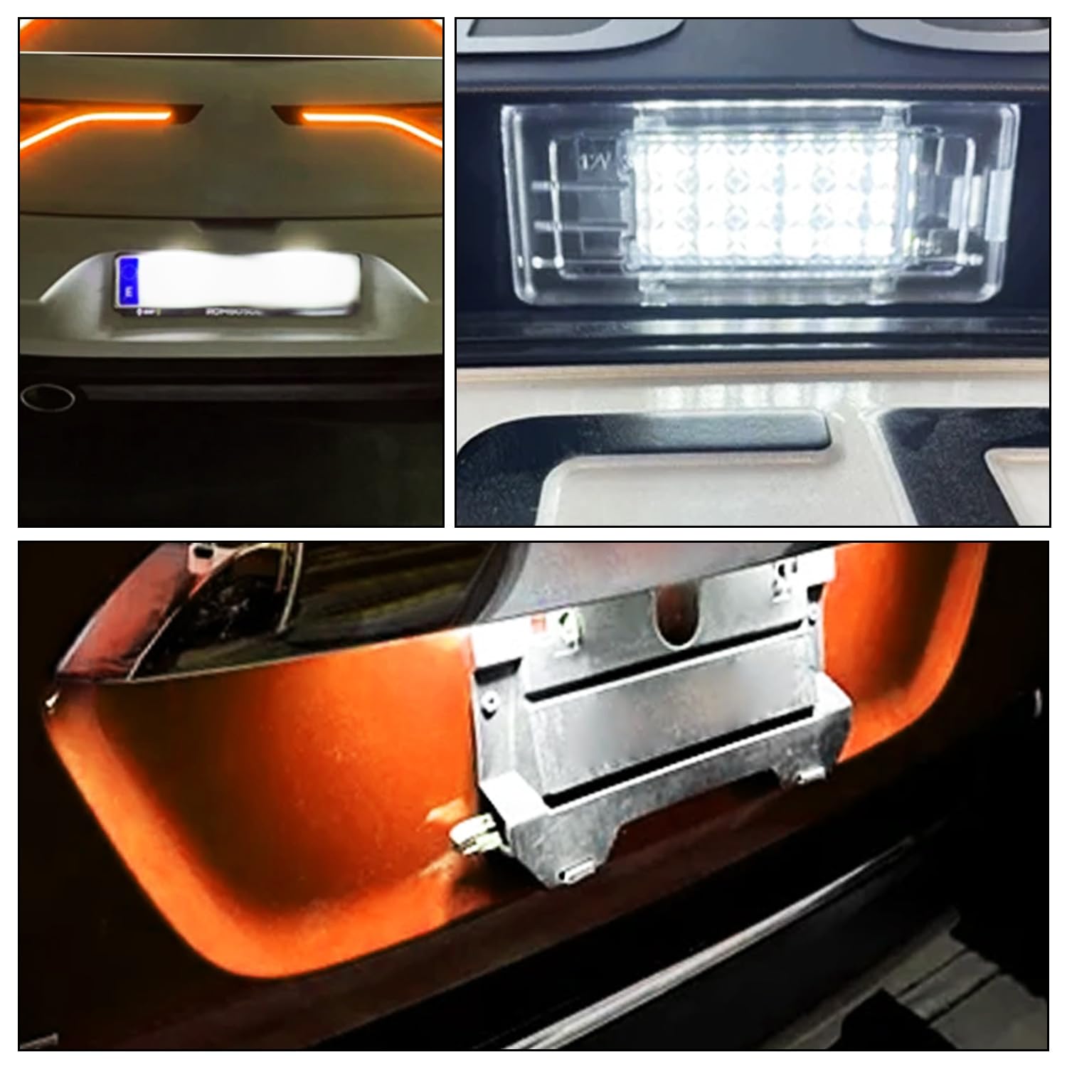 WinPower Luci Targa Led Lampadine Targa Auto Nessun Errore 6000K Luce Bianca Compatibile con Captur Espace Fluence Scenic Duster Lodgy Logan etc., 2 pezzi