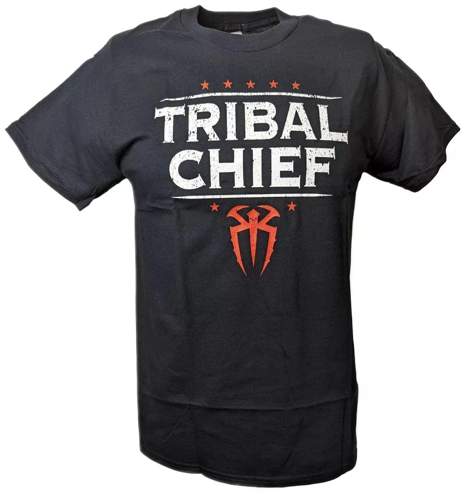 UKHrf35h Roman Reigns Tribal Chief Black T-Shirt Black M