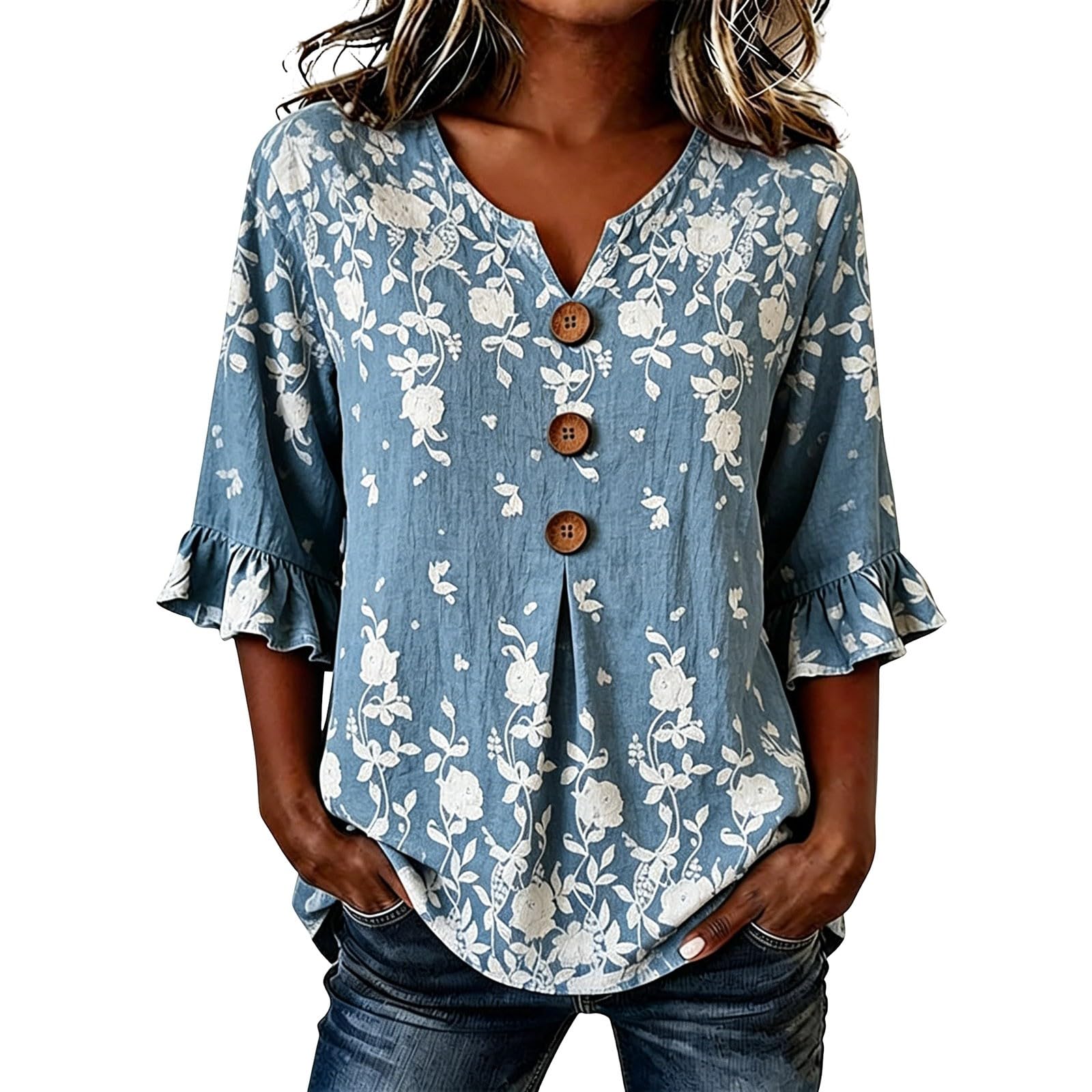Sommertop Damen Leicht und Luftig Zeitloses Damen T-Shirt für Alltag Komfort müheloses Styling – Weiches atmungsaktives Mischgewebe Oberteil für Freizeit Büro Urlaub